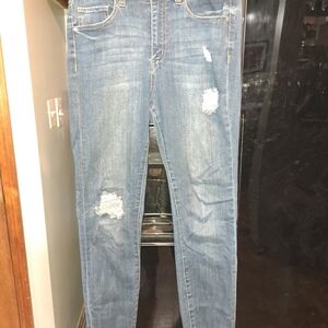 Refuge Blue Distressed Skinny Jeans